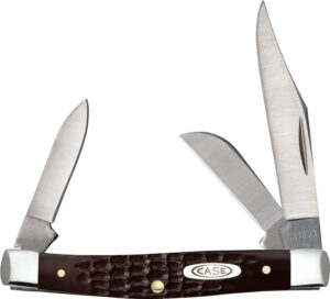 CASE KNIVES JIGGED BROWN - Synthetic SMALL STOCKMAN