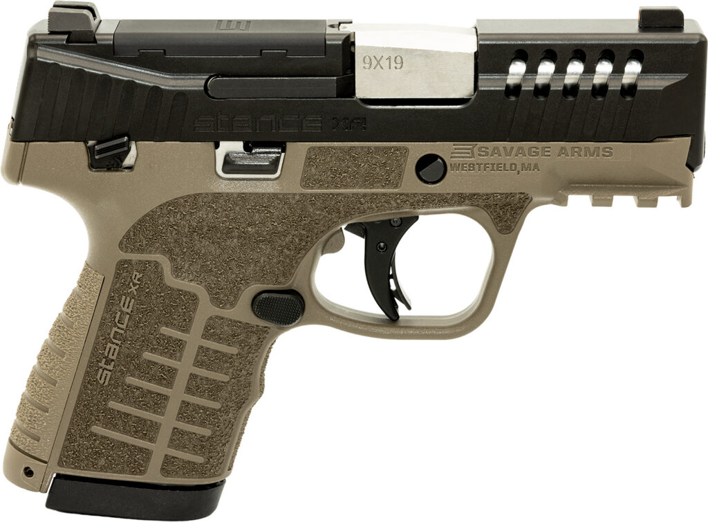 Savage Arms 67055 Stance XR 9mm 13+1 3.20" Natural Black Nitride Ported Stainless Steel Slide FDE Glass Filled Nylon Grip Ambidextrous