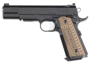 Dan Wesson 01794 Specialist Full Size Frame 10mm Auto 8+1 5" Stainless Match Grade Barrel, Black Duty Optics Ready/Serrated Steel Slide, Black Duty Steel Frame w/Picatinny Rail, Black/Brown G10 Grip
