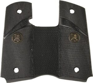 Pachmayr 02545 Signature Grip Wraparound Checkered Black Rubber for Colt Officer