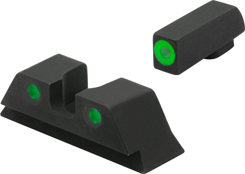 Meprolight USA 402203111 Hyper-Bright Green Tritium Green Outline Front Sight-Green Tritium Black Outline Rear Sight Glock 42/43