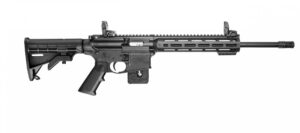 Smith & Wesson 10206 M&P15-22 Sport *CA,CO,MD Compliant 22 LR Caliber with 10+1 Capacity, 16.50" Barrel, Matte Black Metal Finish & 6 Position CAR Black Synthetic Stock Right Hand