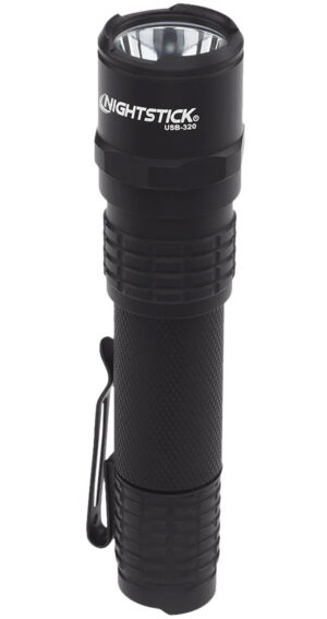 Nightstick USB320 USB Rechargeable EDC Flashlight Black Anodized 320 Lumens White LED