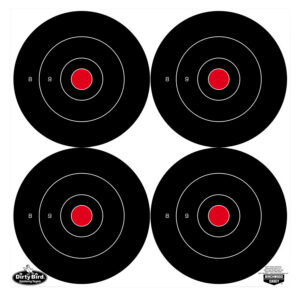 Birchwood Casey 35570 Dirty Bird 6" Bullseye Tagboard Hanging Black/White 100 Per Pkg