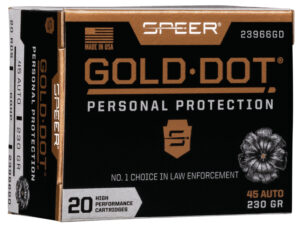 Speer 23966GD Gold Dot Personal Protection .45 ACP 230gr Hollow Point 20 Per Box/10 Case