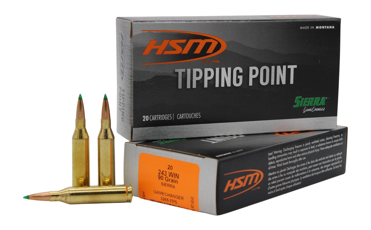 HSM 300WINMAG40N Tipping Point 300 Win Mag 165 gr Sierra GameChanger 20 Per Box/ 20 Case