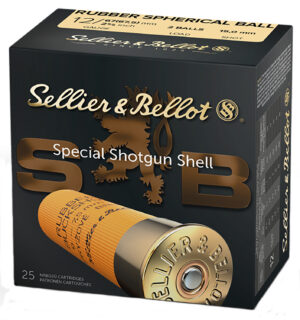 Sellier & Bellot Rubber Buckshot 12 ga 2-3/4" 2 ball Rubber 25/ct