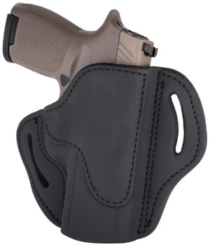 1791 Gunleather BH24SSBLR BH2.4S OWB Open Top 2.4 Stealth Black Leather Belt Slide Fits FN 509/Springfield XD-M/HK VP9SK