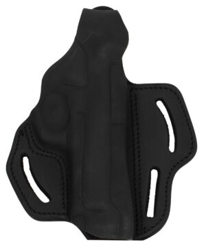 1791 Gunleather BHX4SBLR BHX OWB 04 Stealth Black Leather Belt Slide Fits Beretta 92/CZ 75/P-10