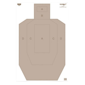 Birchwood Casey 37025 EZE-Scorer IPSC Hanging Paper 23" x 35" Tan Pkg of 100