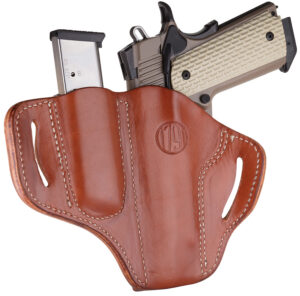 1791 BH1 BELT HOLTR W/ MAG HLD - MULT-FIT RH 1911 FRM 4-5" BRN