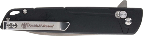 Smith & Wesson KT 24/7 Crossbar Folder Knife 3-1/4" Drop Point Blade Black