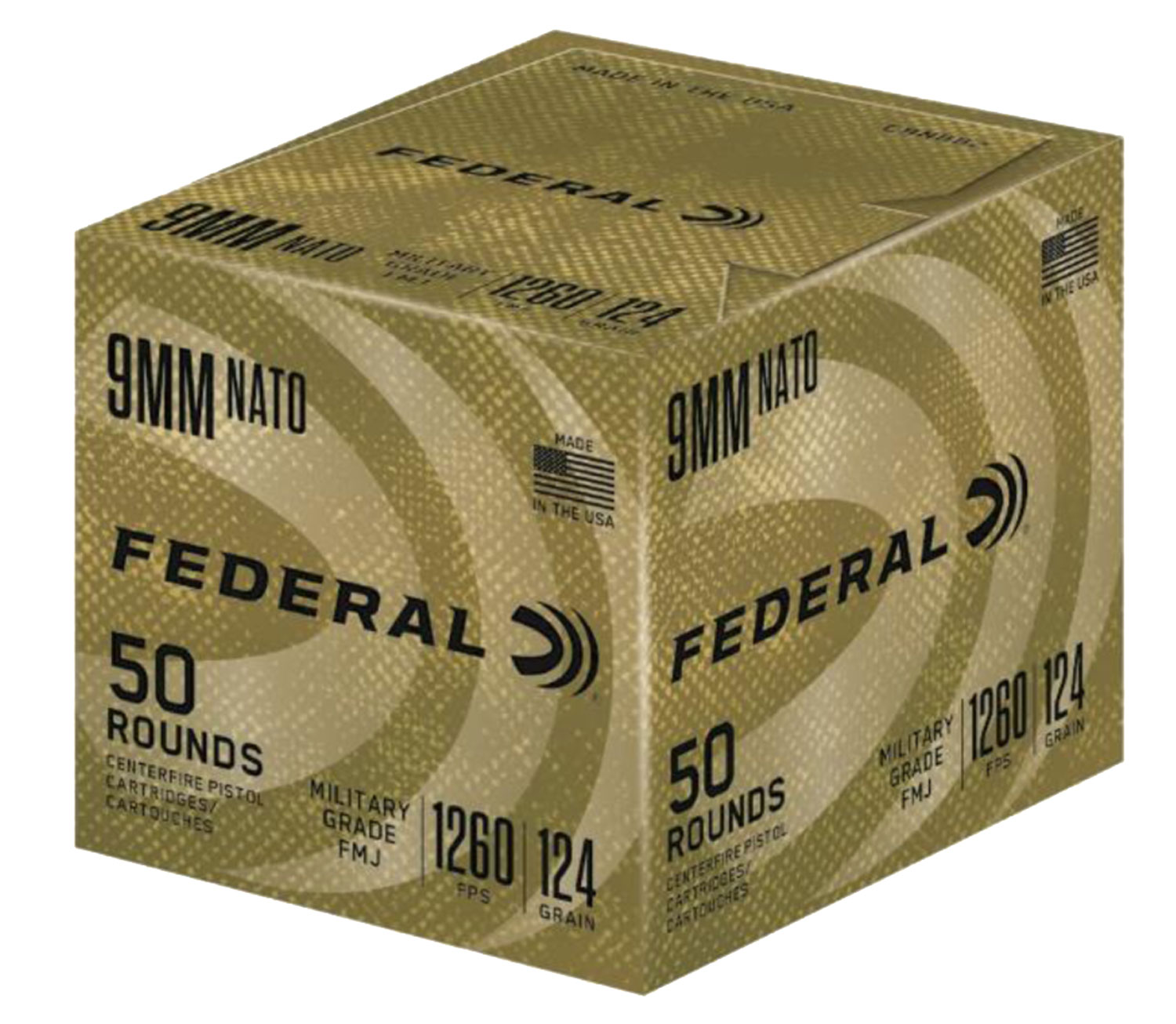 FED MIL-GRADE 9mm 124GR FMJ 50/500
