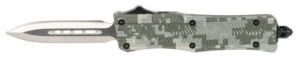 CobraTec Knives SADCCTK1SDAGNS CTK-1 Small 2.75" OTF Dagger Plain D2 Steel Blade/Winter Digi Camo Aluminum Handle Features Glass Breaker Includes Pocket Clip