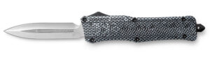 CobraTec Knives LCFCTK1LDAGNS CTK-1 Large 3.75" OTF Dagger Plain D2 Steel Blade/Carbon Fiber Aluminum Handle Features Glass Breaker Includes Pocket Clip