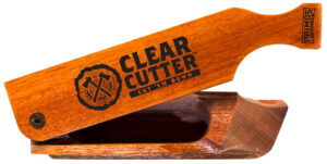 Primos PS244 Clear Cutter Box Call Turkey Hen Sounds Attracts Turkeys Brown Mahogany/Walnut