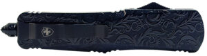 Templar Knife LMDG131 Gen II Maiden Gloss Large 3.50" OTF Dagger Plain Black Oxide Stonewashed 440C SS Blade, 5.25" Black Gloss Aluminum Handle, Glass Breaker