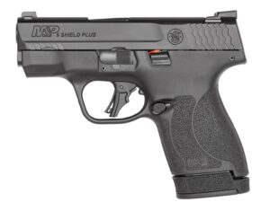 Smith & Wesson 13250 M&P Shield Plus Micro-Compact 9mm Luger 10+1/13+1, 3.10" Black Stainless Steel Barrel, Matte Black Armonite Serrated Slide, Matte Black Polymer Frame, No Thumb Safety