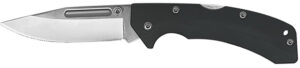AccuSharp 711C Lockback 3" Folding Clip Point Plain Stainless Steel Blade/Black FRN Handle Includes Allen Wrench