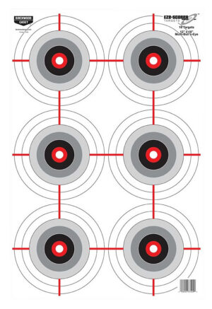 Birchwood Casey 37063 EZE-Scorer Bullseye Paper 12" x 18" Black/White Pkg of 100