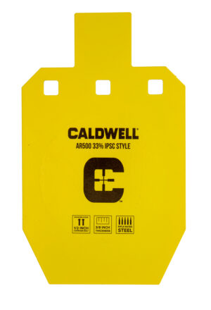 Caldwell 1116697 C Yellow Powder Coat AR500 Steel 10" L x 6.1" W x 0.4" D 33% Hanging