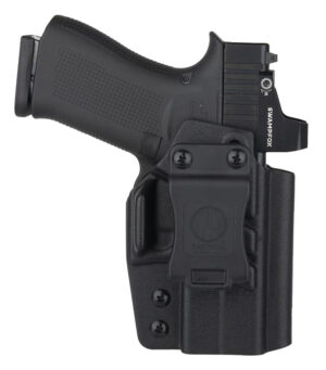 1791 Gunleather TACIWBG43XMOSBLKL Tactical Kydex IWB Black Kydex Belt Clip Compatible w/Glock 43/43X/43X MOS/48 Left Hand