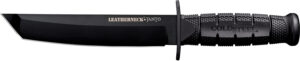 Cold Steel CS-39LSFCT Leatherneck 7" Fixed Plain Tanto Black Matte Powder Coat German D2 Steel Blade/Black Deep Checkered w/double Quillon Guard/ Griv-Ex Handle