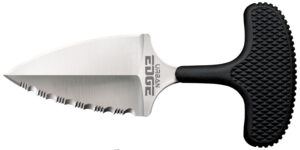 Cold Steel CS43XLS Urban Edge 2.50" Fixed Part Serrated Stone Washed Japanese AUS-8A SS Blade/Black Textured Kray-Ex Handle