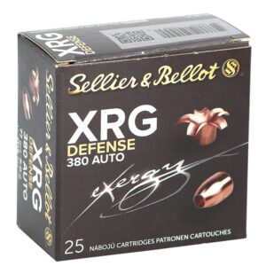 Sellier & Bellot XRG Defense Handgun Ammunition 380 ACP 77gr HP 1116 fps 25/ct