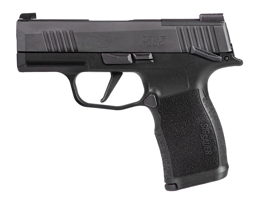 Sig Sauer 365X9BXR3PMS P365X Micro-Compact 9mm Luger 12+1, 3.10" Black Steel Barrel, Black Nitron Optic Ready/Serrated Stainless Steel Slide, Black Stainless Steel Frame w/Beavertail & Picatinny Rail