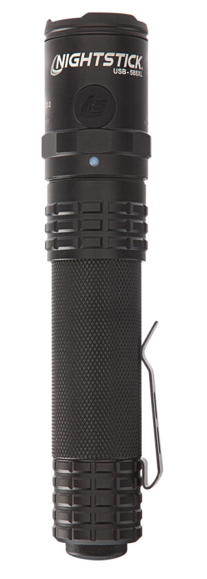 Nightstick USB588XL USB Dual-Light Tactical Flashlight Black Anodized 125/350/450/850/1,100 Lumens White LED