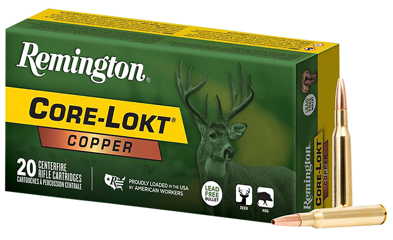 Remington Ammunition R27856 Core-Lokt Copper .243 Win 85gr Copper Hollow Point 20 Per Box/10 Case