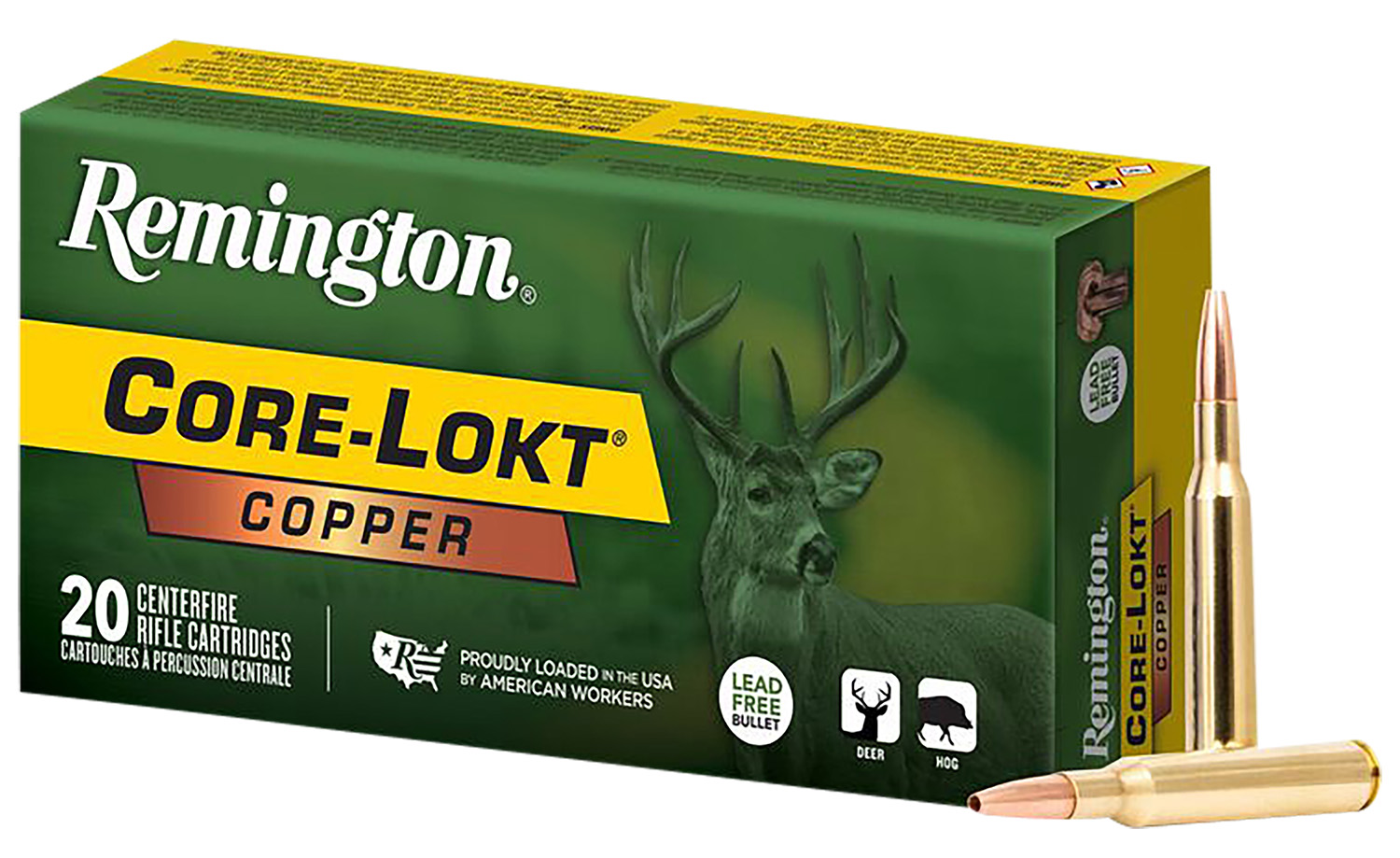 Remington Ammunition R27855 Core-Lokt Copper .270 Win 130gr Copper Hollow Point 20 Per Box/10 Case