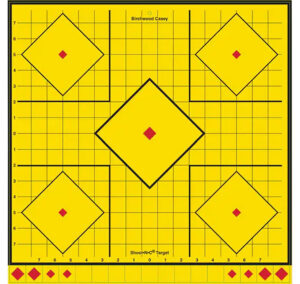 Birchwood Casey LRSIT-5PK Long Range Self-Adhesive Paper Yellow 17.75" 5-Diamond 5 Pack