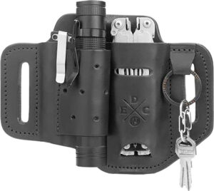 1791 Gunleather STESLFBLKA EDC Standard Easy Slide OWB Black Leather Belt Slide Ambidextrous