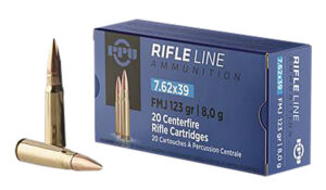 PPU Rifle Ammunition 7.62x39 123gr SP 22350 fps 20/ct
