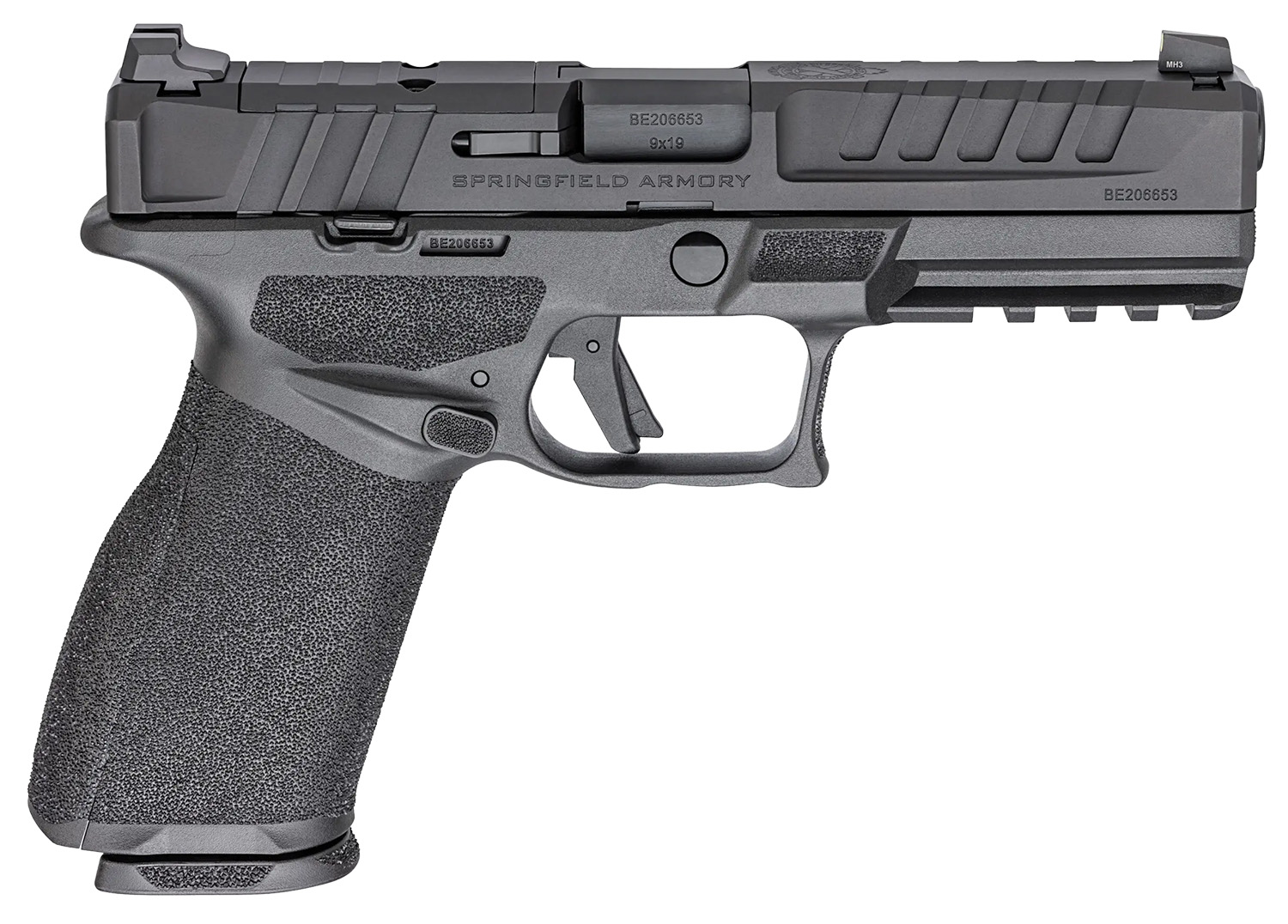 Springfield Armory EC9459BU Echelon Full Size 9mm Luger 20+1 4.50" Black Melonite Steel Barrel & Optic Ready/Serrated Steel Slide, Black Polymer Frame w/Picatinny Rail, Textured Grip, 2 Mags