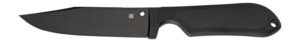 Spyderco FB04PBB Street Bowie 5.05" Fixed Clip Point Plain Black DLC VG-10 SS Blade/Black Textured FRN Handle Includes Sheath w/G-Clip