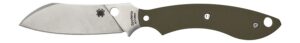 Spyderco FB50GPOD Stok 2.95" Fixed Drop Point Plain Stonewashed 8Cr13MoV SS Blade/Olive Drab Textured G10 Handle Includes Sheath w/G-Clip
