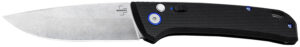 Boker 01BO920 FRND 3.35" Drop Point Plain Stonewashed D2 Steel Blade 4.52" Black Grivory Handle