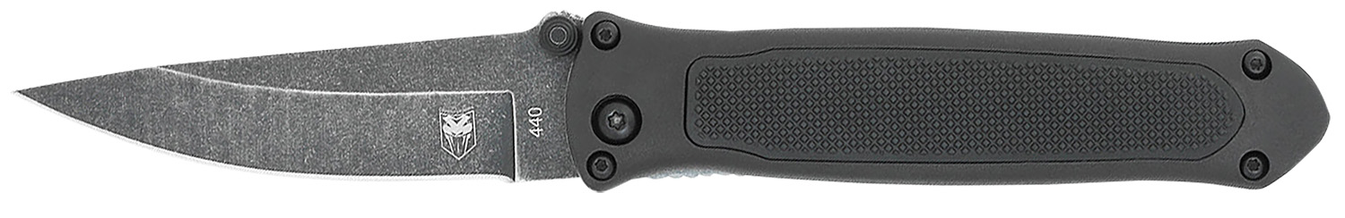 CobraTec Knives BLKHRQS Quick Strike 3.25" Folding Drop Point Plain Stonewashed 440 SS Blade, 4.50" G10 Handle