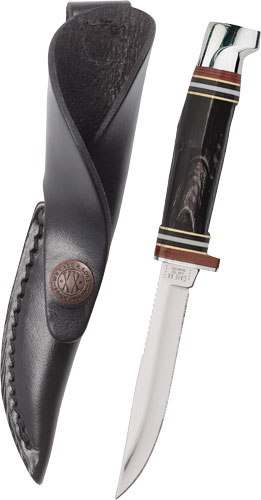 CASE KNIVES BUFFALO HORN - HUNTER & LEATHER SHEATH