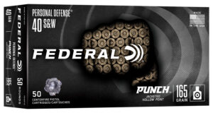 Federal Personal Defense Punch Handgun Ammunition .40 S&W 164gr JHP 1130 fps 50/ct