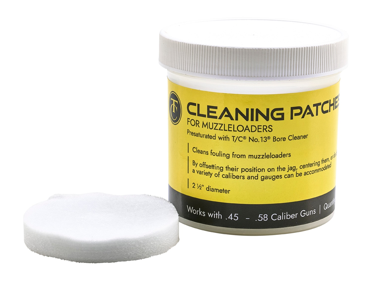 Thompson Center Arms, LLC 9036R Cleaning Patches Muzzleloader 2.50" Cotton 100Ct