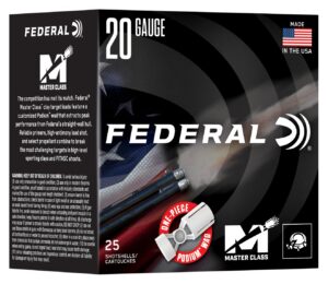 Federal Master Class Shotshells 20 Gauge 2-3/4" 7/8oz 1250fps #8 25/ct