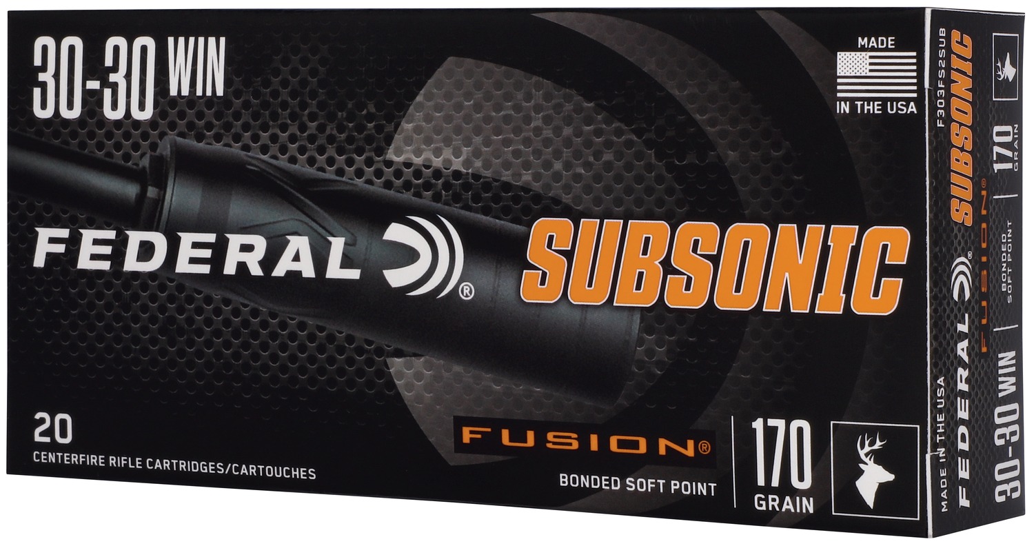 FEDERAL FUSION 30-30 WIN 170GR - SUBSONIC FUSION 20RD 10BX/CS
