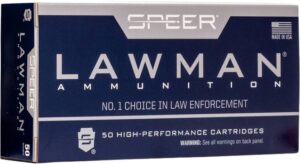 Speer Lawman Handgun Training Ammunition 9mm Luger 135gr TMJ 1120 fps 50/ct