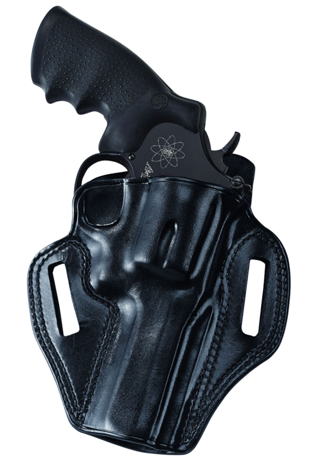 Galco CM114B Combat Master OWB Black Leather Belt Slide Fits S&W K Frame Fits Ruger Security-Six Right Hand