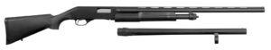 Stevens 19490 320 Field Combo 12 Gauge 3" 5+1 18.50"/28" Matte Black Vent Rib Barrel, Black Aluminum Receiver, Black Synthetic Fixed Stock