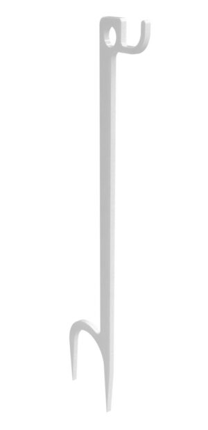 Birchwood Casey single Hook Steel Target Hanger Ground Stake - White